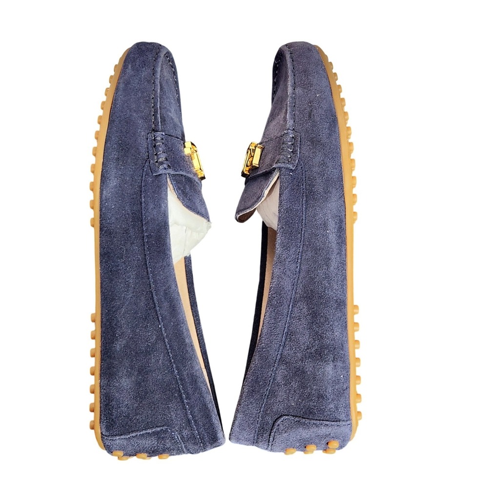 Lauren Ralph Lauren Barnsbury Suede Loafer Flats Navy Blue Women US 6 EUR 36.5 - Picture 4 of 9